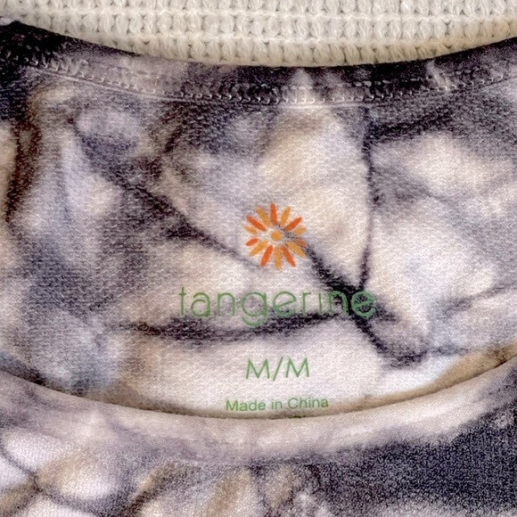 Tangerine Tie Dye Cropped Workout Tank - Picture 4 of 4
